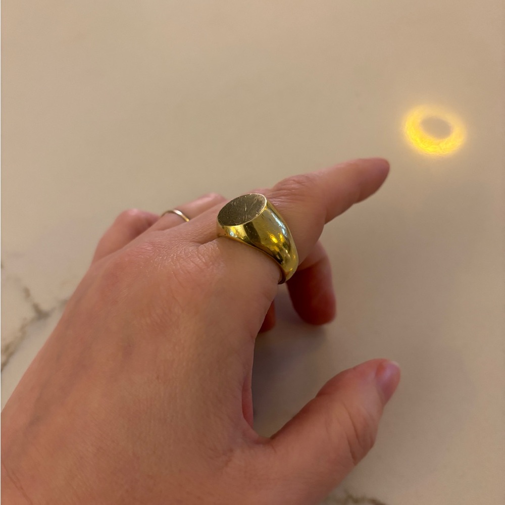 Legier Solid Round Signet Ring size 9